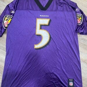Reebok Purple Jersey with V-Neck and Number 5